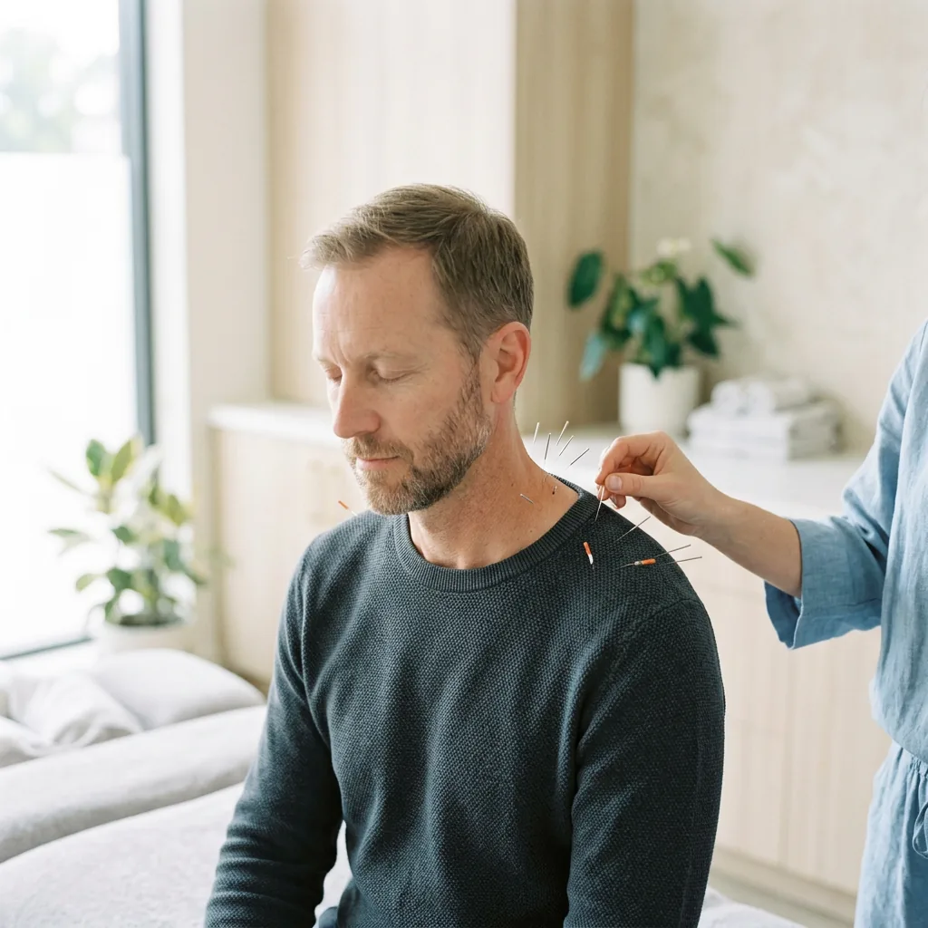 Neck and shoulder needling to release the cervical tension behind many tension-type headaches