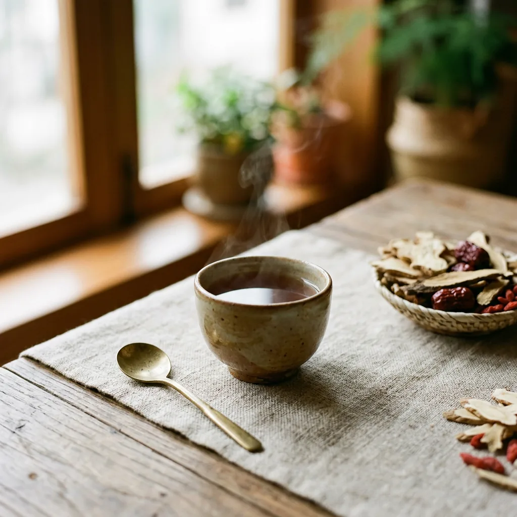 Warm herbal decoction served after a pattern-diagnosis consultation in Midtown NYC