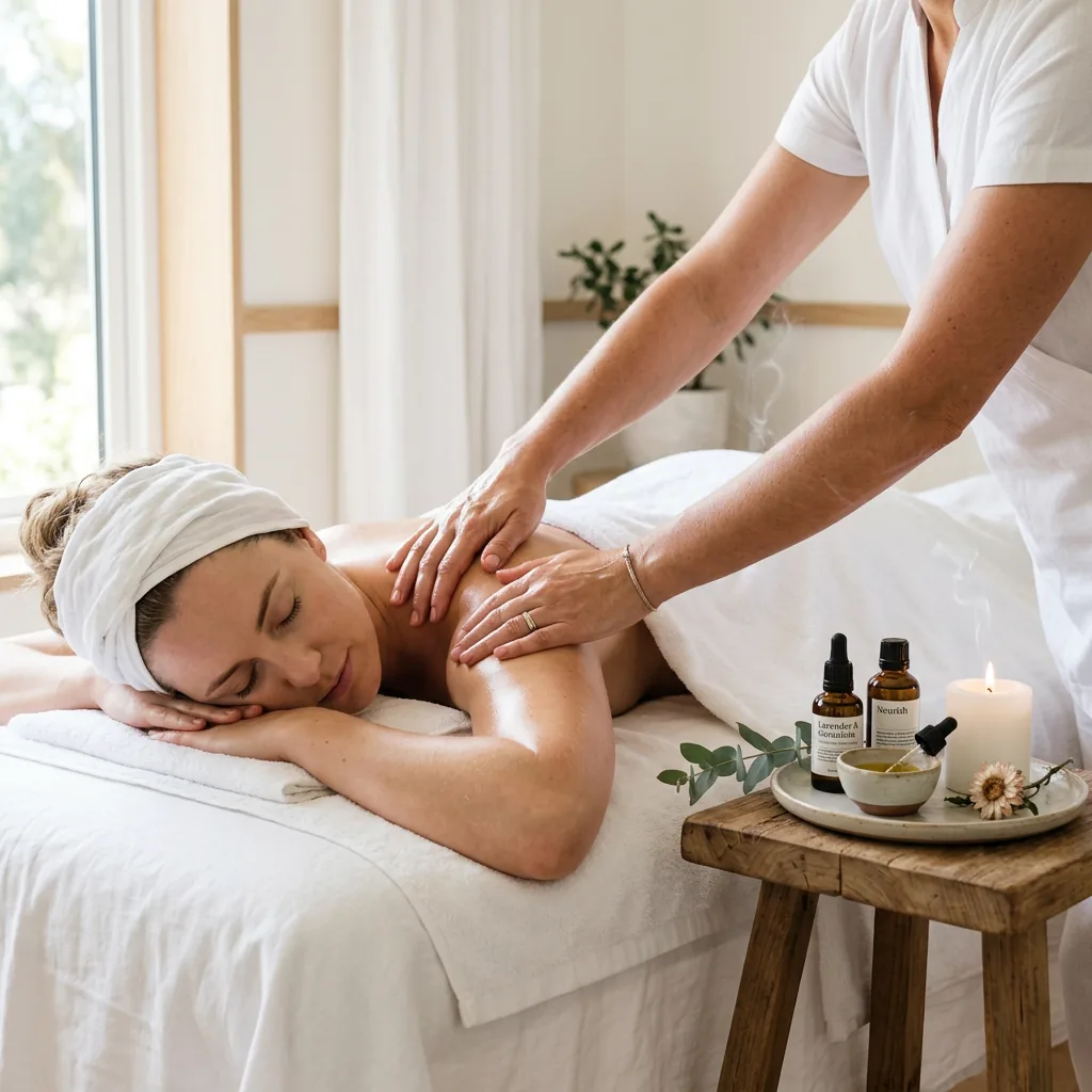 Shoulder and neck work with essential oils to release stress-held tension after needling