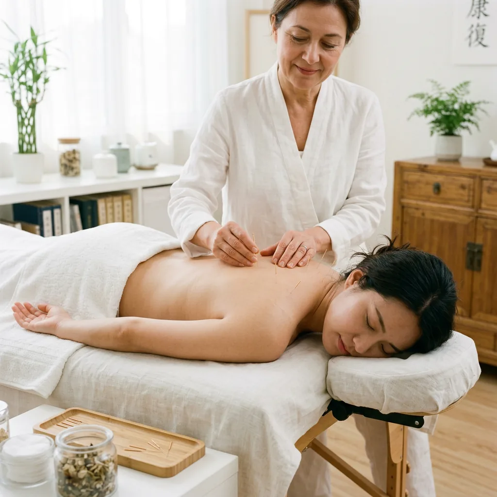Daylight acupuncture treatment room at 408 West 57th Street, Midtown Manhattan